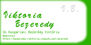 viktoria bezeredy business card